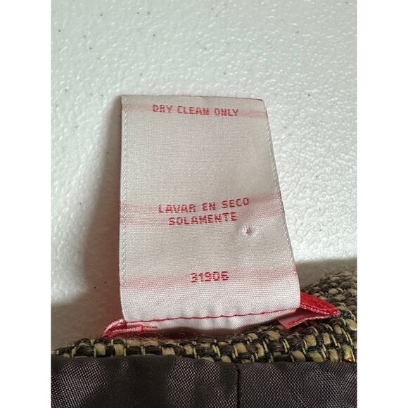 Oscar de la Renta Skirt Womens 16 Brown A-Line Tweed Career Classic Work Church - Picture 5 of 7